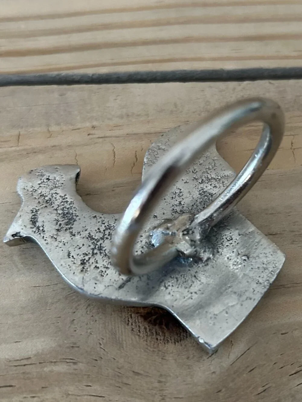 Set of 4 Metal Farmhouse Rooster Napkin Rings Holders